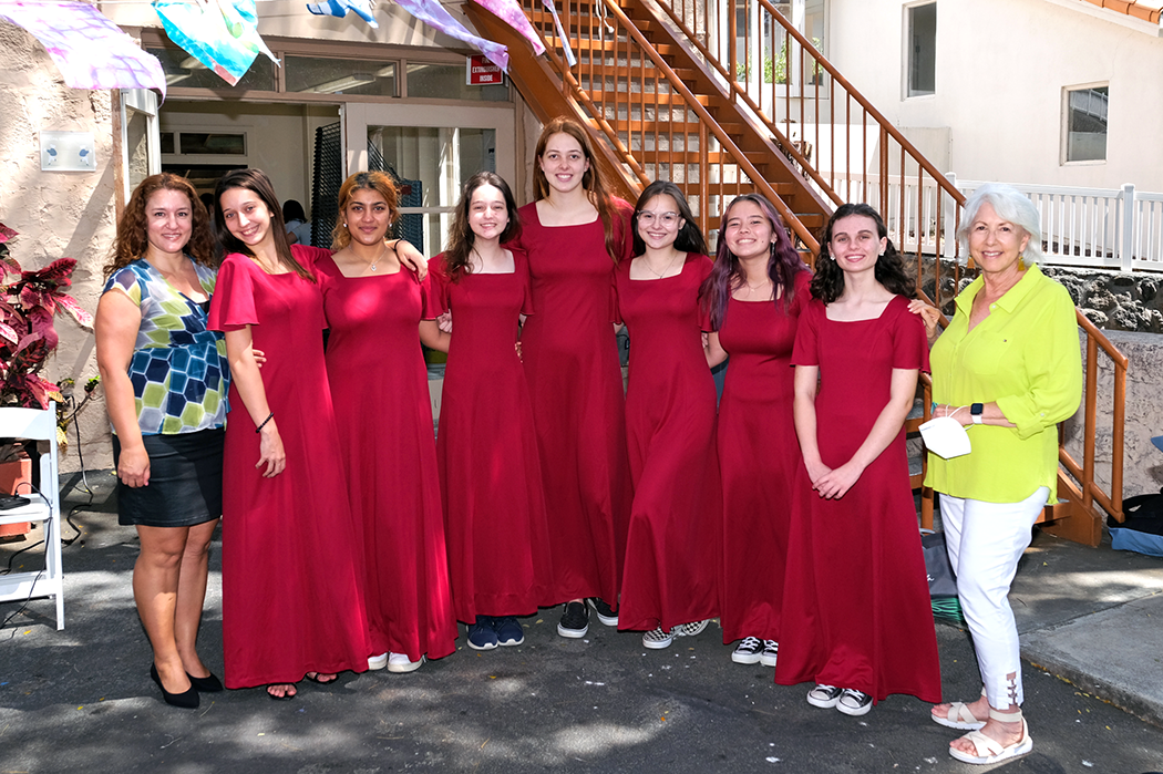 Mrs. Shari Lynn and the Select Choir after a wonderful performance.